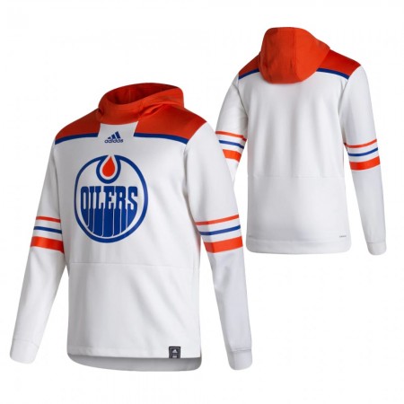 Mænd Edmonton Oilers Blank 2020-21 Reverse Retro Pullover Hooded Sweatshirt
